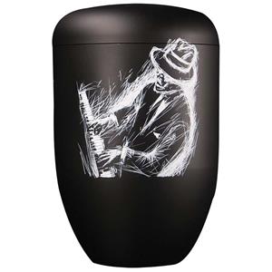 Urnwebshop Design Urn Geschetste Pianist (4 liter)