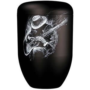 Urnwebshop Design Urn Geschetste Bluesgitarist (4 liter)