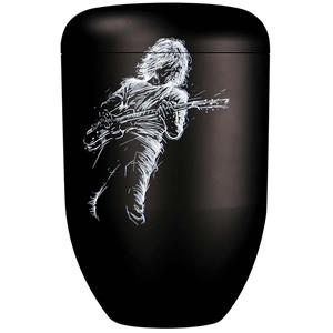 Urnwebshop Design Urn Geschetste Rockgitarist (4 liter)