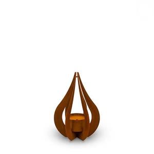 Urnwebshop Kleine Teardrop Urn Cortenstaal, Tuin Ornament (1 liter)