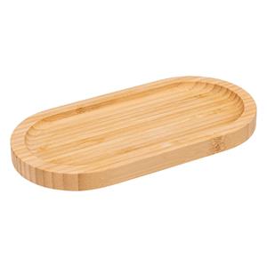 5five Serveerplankje voor hapjes/fingerfood  - 20 x 10 cm - bamboe hout - borrelplank - tapasplank -