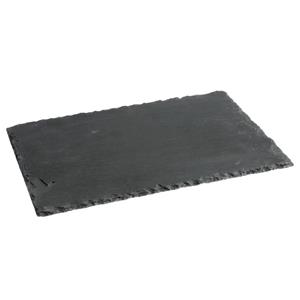 Secret de Gourmet Serveerplankje voor hapjes/fingerfood  - 20 x 30 cm - Leisteen - borrelplank - tapasplank -