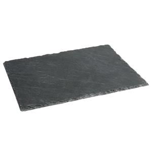 Secret de Gourmet Serveerplankje voor hapjes/fingerfood  - 24 x 32 cm - Leisteen - borrelplank - tapasplank -