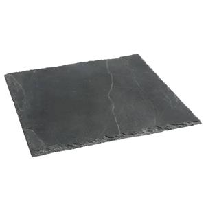 Secret de Gourmet Serveerplankje voor hapjes/fingerfood  - 30 x 30 cm - Leisteen - borrelplank - tapasplank -