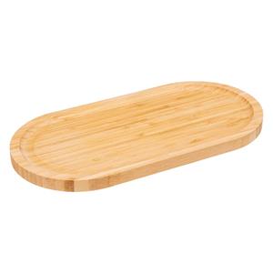 5five Serveerplankje voor hapjes/fingerfood  - 30 x 15 cm - bamboe hout - borrelplank - tapasplank -