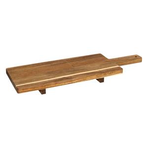 5five Serveerplank voor hapjes/tapas - 25 x 70 cm - acacia hout - borrelplank - Extra groot -