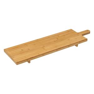 5five Serveerplank voor hapjes/tapas - 26 x 88 cm - bamboe hout - borrelplank - Extra groot -