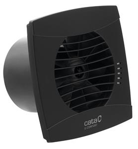 Cata UC-12 TH badkamer ventilator met timer en vochtigheidssensor 12W Ø120mm zwart mat