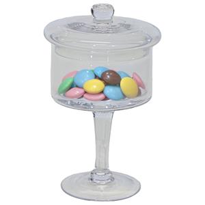 Mega Collections Bonbonniere met deksel - Motion - glas - 18 x 31 cm - snoeppot -