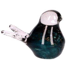 Urnwebshop Kristalglazen Mini Vogel Urn Multiblauw Buikje (0.03 liter)