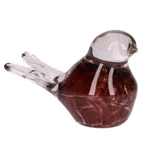 Urnwebshop Kristalglazen Mini Vogel Urn Multibruin Buikje (0.03 liter)