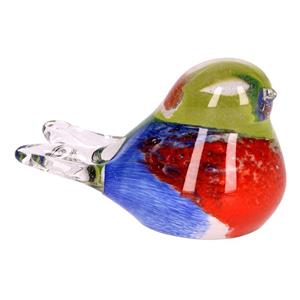 Urnwebshop Kristalglazen Mini Roodborst Vogel Urn Multicolour Buikje (0.03 liter)