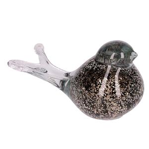 Urnwebshop Kristalglazen Mini Vogel Urn Dark Golddust Buikje (0.03 liter)