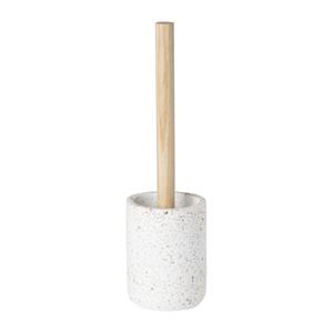 Xenos Toiletborstel Terrazzo - wit - ø10x37.5 cm