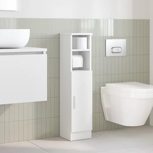 vidaXL Badkamerkast met rolhouder 20,5x22x90 cm wit