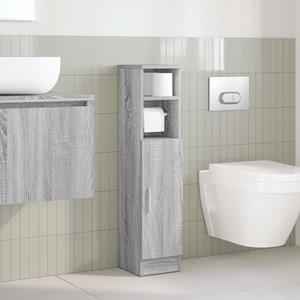 vidaXL Badkamerkast met rolhouder 20,5x22x90 cm grijs sonoma eiken