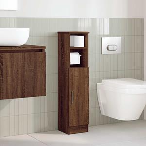 vidaXL Badkamerkast met rolhouder 20,5x22x90 cm bruin eikenkleur
