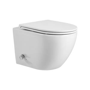 SaniGoods Pieter randloos toiletpot met bidetsproeier wit glans