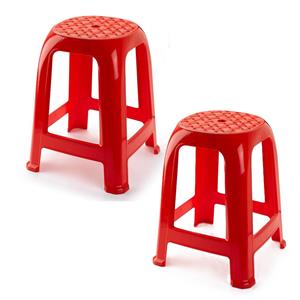 PlasticForte Zit krukjes - 2x - rood - kunststof - x x cm -