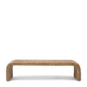 Rivièra Maison Bankje Santos Rattan, 160cm - Bruin