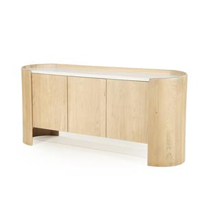 Eleonora Dressoir Don Marmer en eikenhout, 165cm - Bruin
