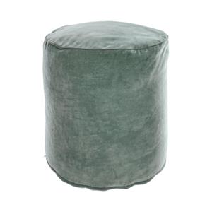 Kave Home Poef Brunetta Velvet - Turquoise - Rond
