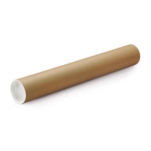 Merkloos Poster koker van karton - 2x - 310 x mm - Bruin - Verzendkokers - Voor A4 formaat papier -