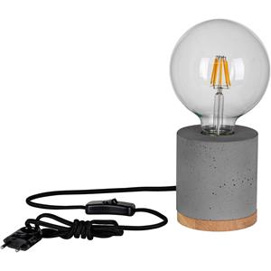 BRITOP LIGHTING Tafellamp Cesar Natuurproduct van echt beton en eikenhout, duurzaam