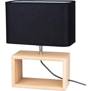 BRITOP LIGHTING Tafellamp CADRE Lamp van eikenhout, natuurproduct, hoogwaardige stoffen kap
