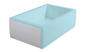 Polysan Deep Plain douchebakpaneel zijkant 75x36cm wit