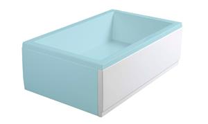 Polysan Deep Plain douchebakpaneel 140x36cm rechts wit
