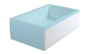 Polysan Deep Plain douchebakpaneel 150x36cm rechts wit