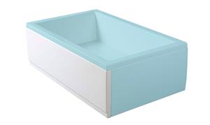 Polysan Deep Plain douchebakpaneel 120x36cm links wit