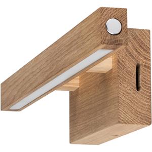 SPOT Light Wandlamp SMAL met geïntegreerde 24v-ledmodule, met touch dimmer, van chic eikenhout