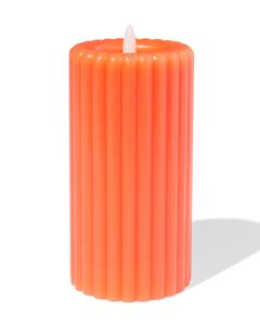 HEMA LED Kaars Ø7.5x15cm Ribbel Oranje (oranje)