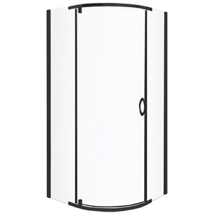 Kerra Splash douchecabine 79x79cm kwartrond zwart mat