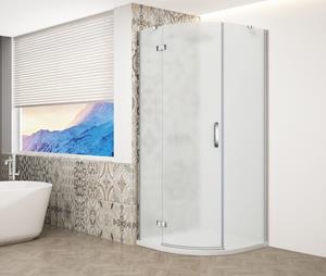 Gelco Trinity kwartronde douchecabine 90x90cm links mat glas chroom