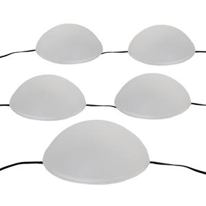 Anna's Collection Solar tuinlampen bollen halfrond - warm wit - 5x spots - waterbestendig - 15 x 15 cm -