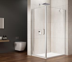 Gelco Loro douchecabine met draaideur 100x80cm chroom