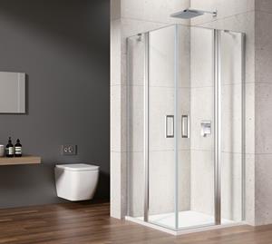 Gelco Loro douchecabine met draaideuren 80x90cm chroom