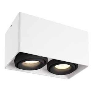 HOFTRONIC™ Dimbare LED Opbouwspot plafond Esto Wit/Zwart 2 lichts kantelbaar 5W 2700K
