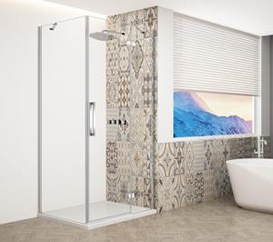 Gelco Trinity douchecabine met helder glas 90x100cm rechts chroom