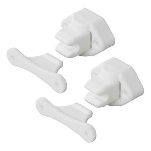 ProPlus Deurvanger - 2x - wit - kunststof - deurstopper - voor deur/camper/caravan -