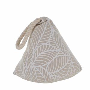 Luance Deurstopper - 1 kg - beige - stof - witte jungle print - 15 cm - deurstop -