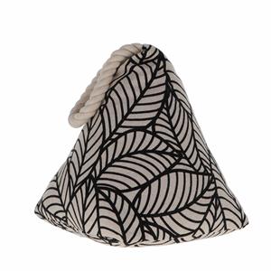 Luance Deurstopper - 1 kg - beige - stof - zwarte jungle print - 15 cm - deurstop -