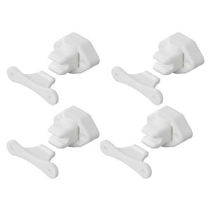 ProPlus Deurvanger - 4x - wit - kunststof - deurstopper - voor deur/camper/caravan -