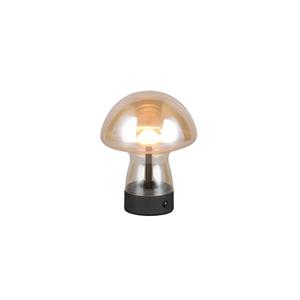 Trio Tafellamp Dooley oplaadbaar met amber glas R54981113