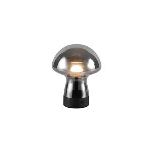 Trio Tafellamp Dooley oplaadbaar met smoke glas R54981154