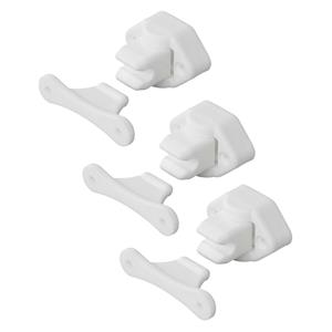 ProPlus Deurvanger - 6x - wit - kunststof - deurstopper - voor deur/camper/caravan -