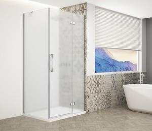 Gelco Trinity douchecabine met mat glas 120x120cm rechts chroom